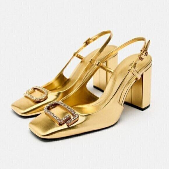 ZARA Square Toe Pumps NWT - Picture 15 of 16